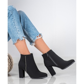 Seastar Matta stövlar med cubic zirconia svart 1