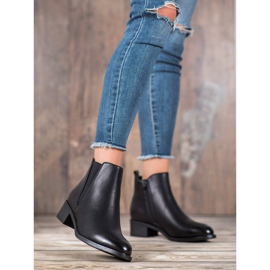 Ideal Shoes Klassiska stövlar med elastiskt band svart 1