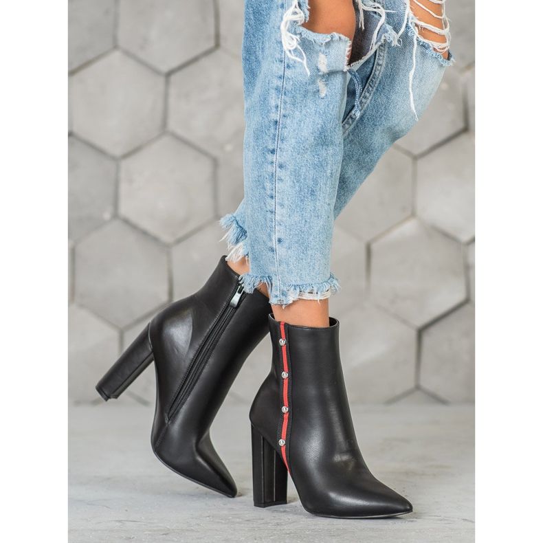 Seastar Höga stövlar med dekorativt bälte svart 1