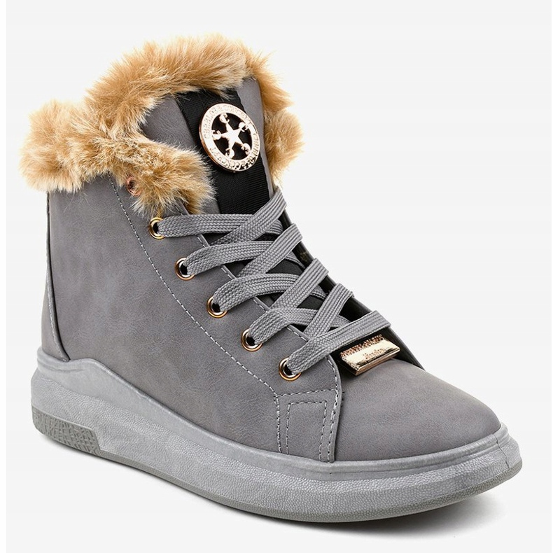 Varma grå sneakers TL135-3 1