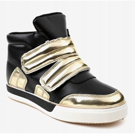 Svarta isolerade sneakers på kilen GF-ZM26 1