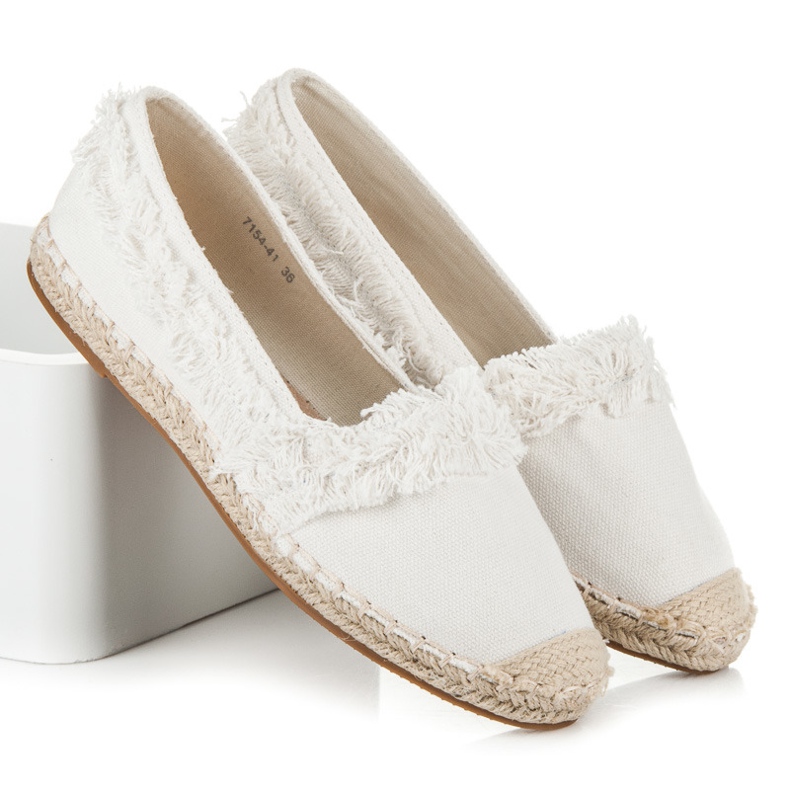 Vices Vita Espadrillos Med Fransar 1