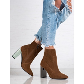 Goodin Sexiga läderstövlar brun 2