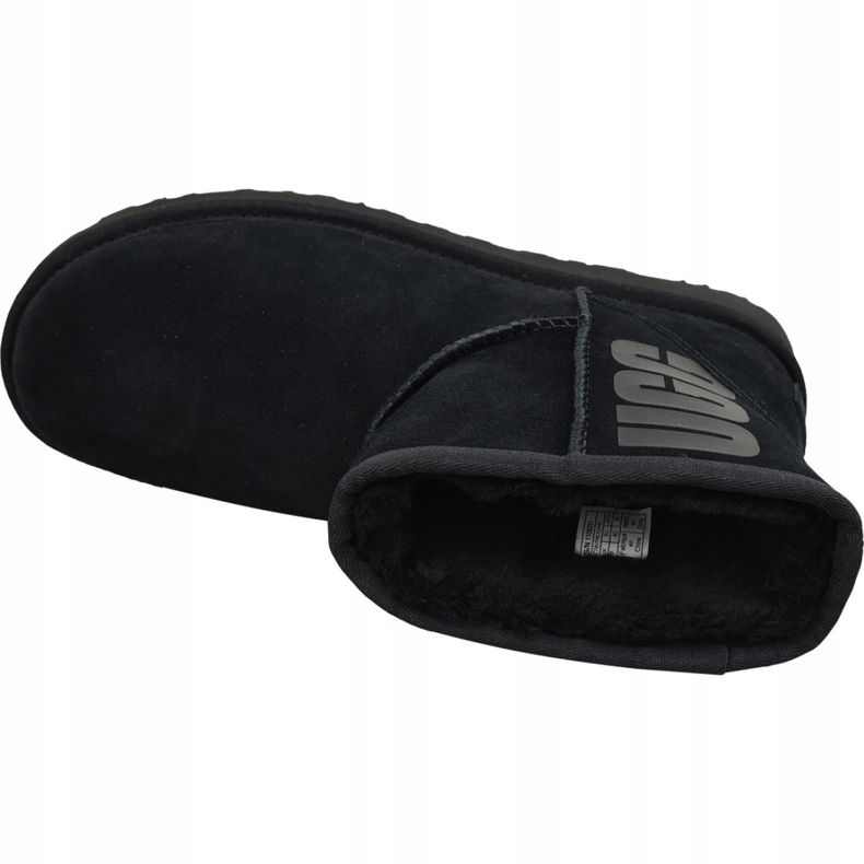 Ugg Classic Mini Rubber Logo W 1108231-BLK svart 2