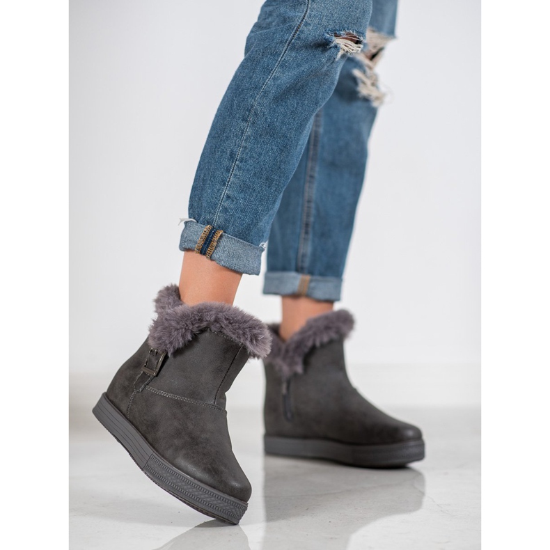 SHELOVET Stövlar med dragkedja grå 2