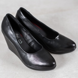 J. Star Klassiska kilpumpar svart 1