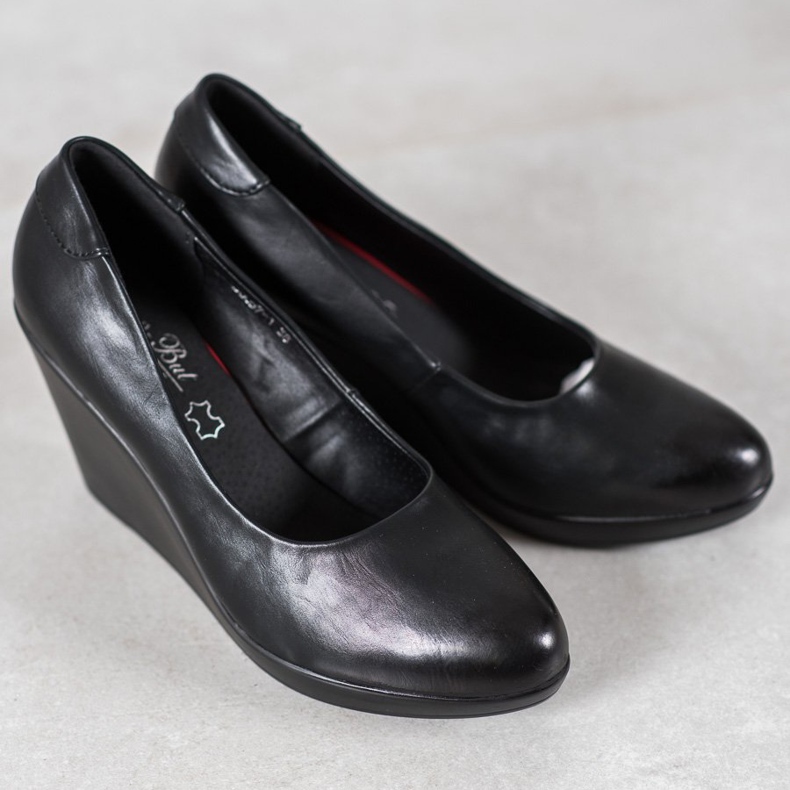 J. Star Klassiska kilpumpar svart 1