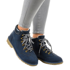 Mörkblå isolerade stövlar DS1702 marinblå 1