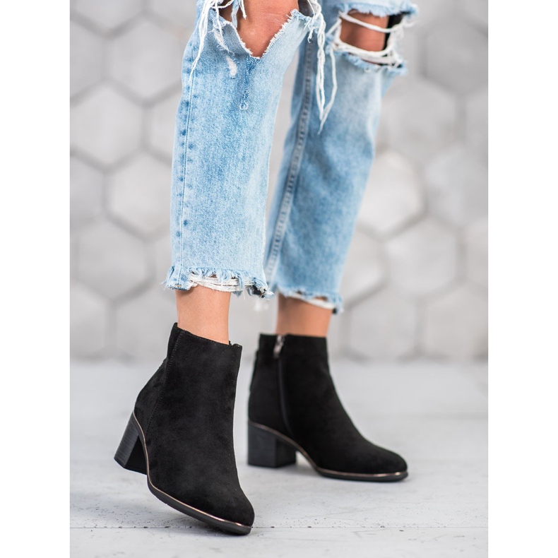 Goodin Svarta stövlar i mocka 2