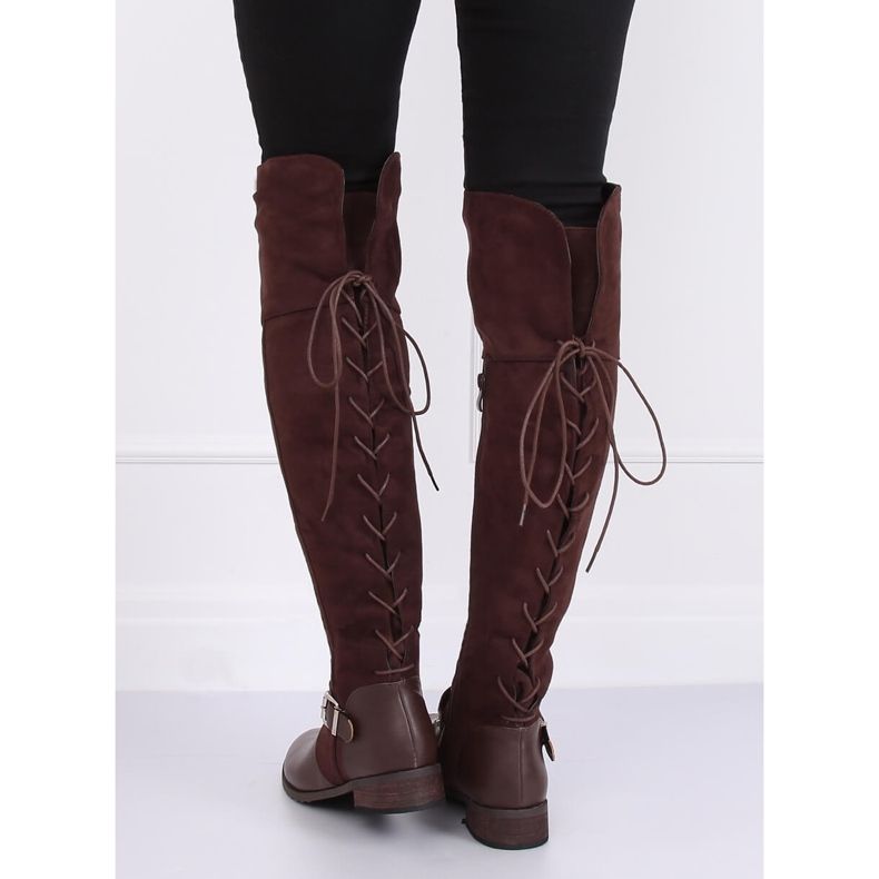 Knäskor med platta klackar brun 688-3 Brun 1