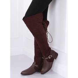 Knäskor med platta klackar brun 688-3 Brun 2