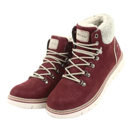 MCKEY 1072 vinterskor med snörning brun mångfärgad grå 3