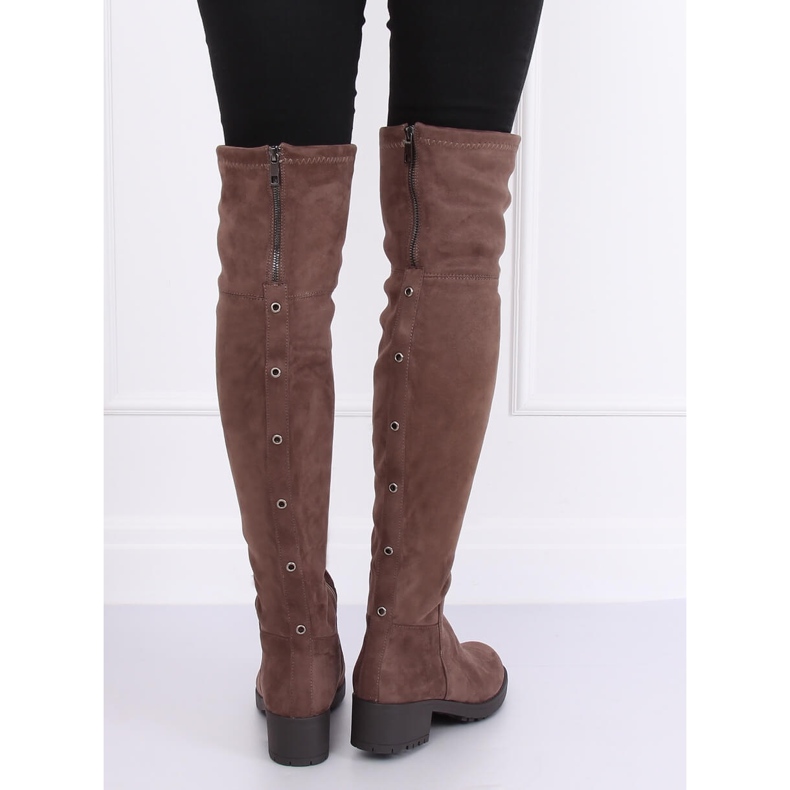 Ridstövlar för kvinnor beige-brown 0-207 Khaki 2