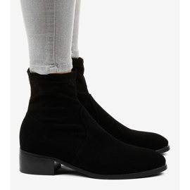 Svarta platta damisolerade stövlar CN877 2