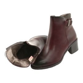 M.Daszyński Stövlar på dragkedjan isolerade Daszyński SA153 klarett röd mångfärgad 5