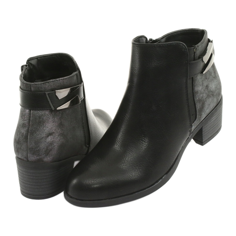 M.Daszyński Jodhpur stövlar Daszyński 1919 svart spänne grå 4