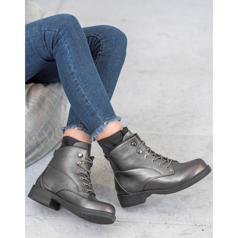 Bestelle Klassiska snörskor grå 1