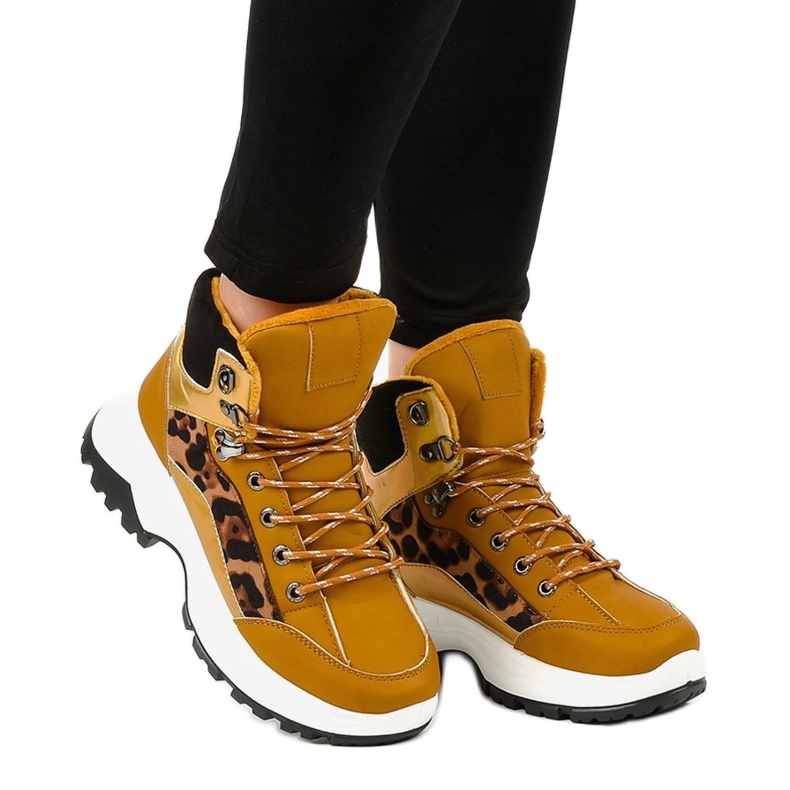 Isolerade bruna damskor F-19208-3 gul 1