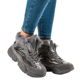 Varma grå sneakers LS-2062 1