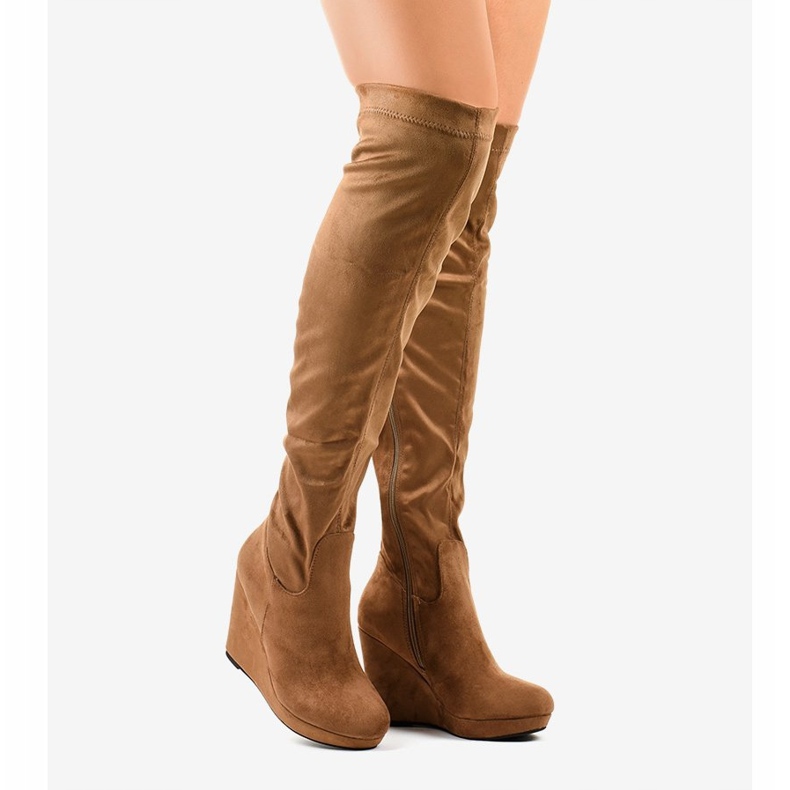 Bruna kilkängor ovanför knät 6598-1 2