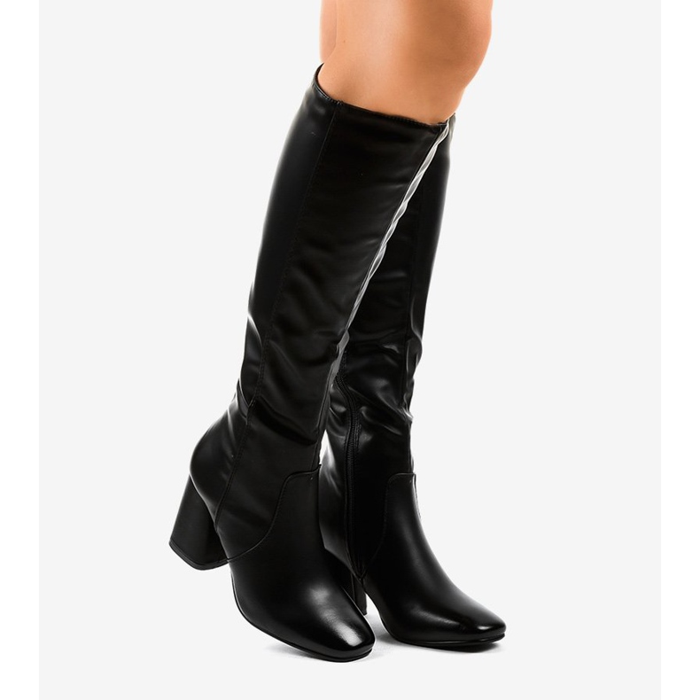 Svarta ekoläderkängor 5319 2