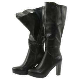 M.Daszyński Stövlar på stolpen Daszyński SA50 svart 5