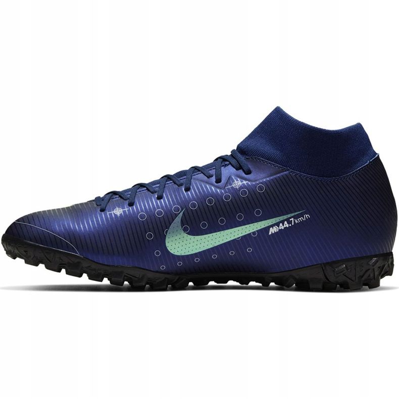 Nike Mercurial Superfly 7 Academy Mds Tf M BQ5435 401 fotbollsskor blå marinblå 2