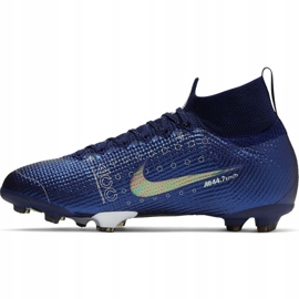 Nike Mercurial Superfly 7 Elite Mds Fg Jr BQ5420 401 fotbollsskor blå blå 2