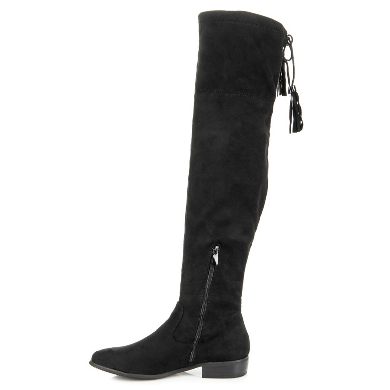 Yes Mile Knäskor med fransar svart 2