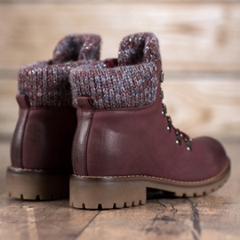 SHELOVET Burgundy snörskor röd 1