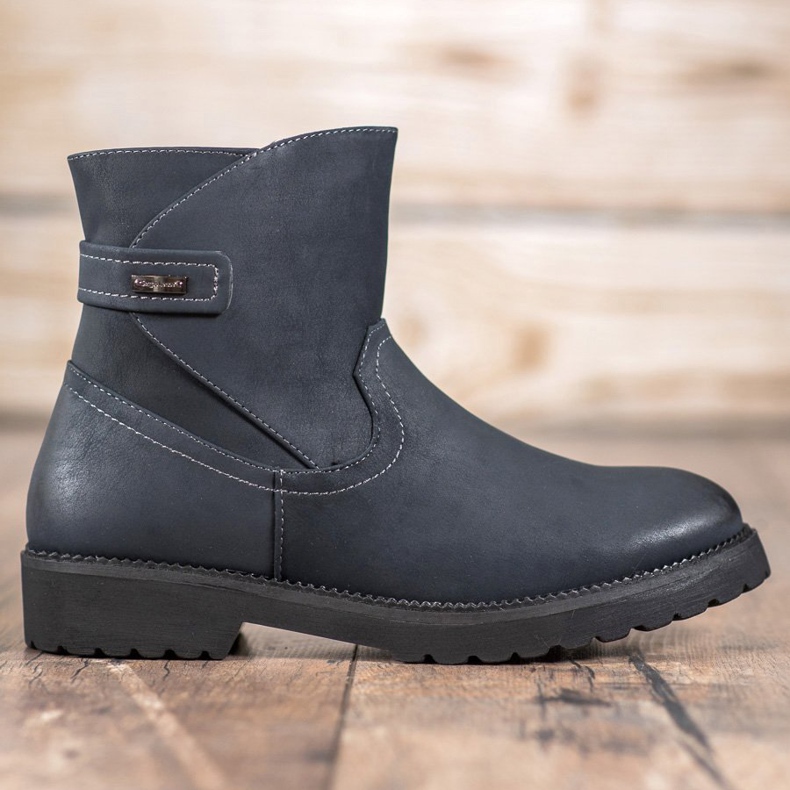 Sergio Leone Bekväma marinblå stövlar mångfärgad 1