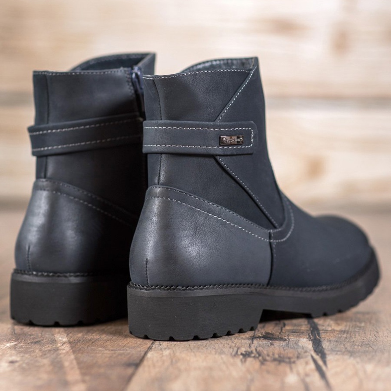 Sergio Leone Bekväma marinblå stövlar mångfärgad 2