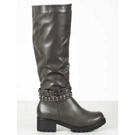 Nio Nio Plattform stövlar grå 2