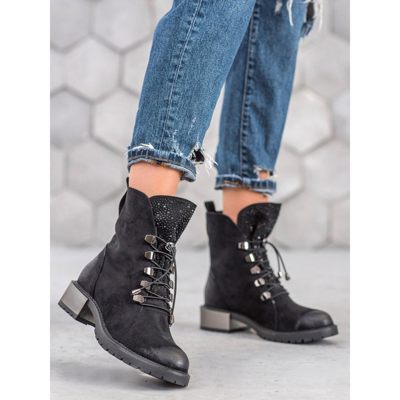 Goodin Mockaskor med ribbstickning svart 2