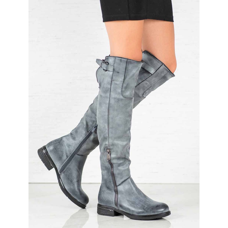 Forever Folie Eco Leather stövlar blå 1