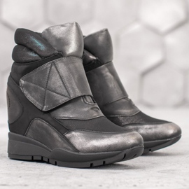 Sergio Leone Kardborreband Sneakers grå 2