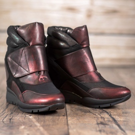 Sergio Leone Kardborreband Sneakers röd 1