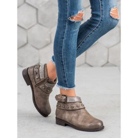 Forever Folie Stövlar med strass brun 1