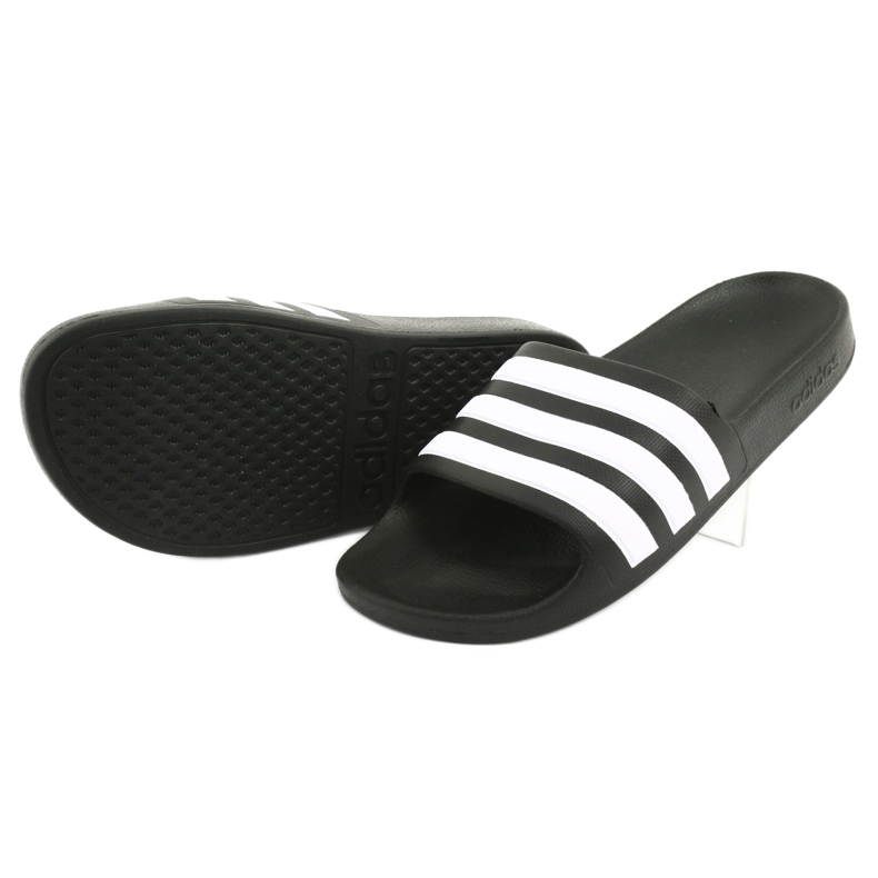 Adidas Adilette Aqua K Jr F35556 tofflor vit svart 4
