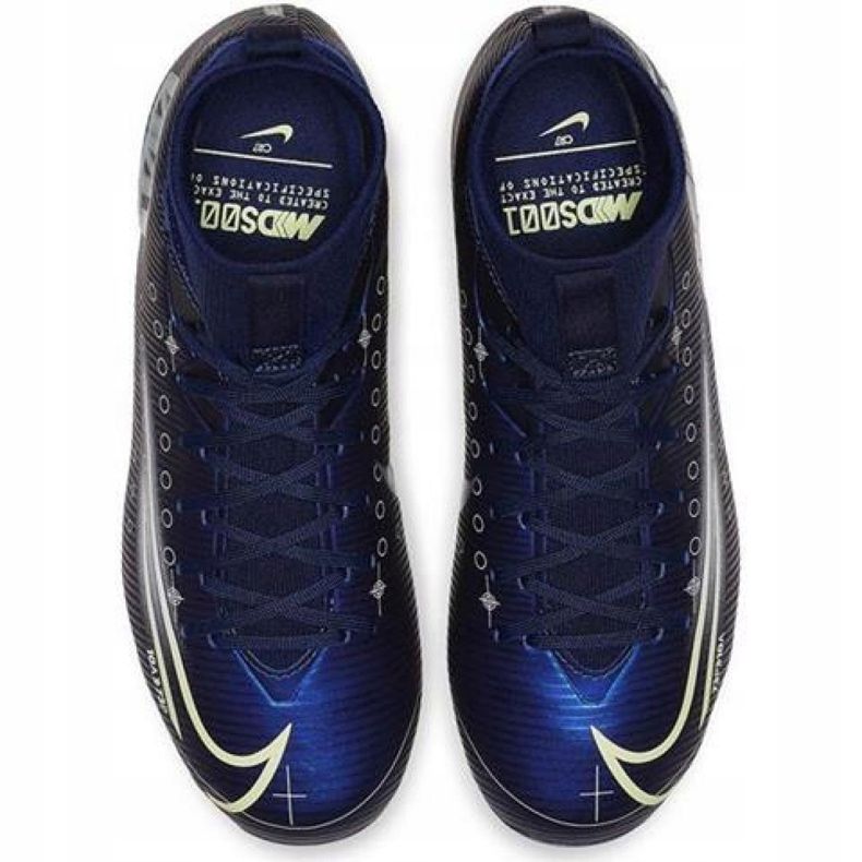 Nike Mercurial Superfly 7 Academy Mds FG / MG Jr BQ5409 401 fotbollsskor marinblå marinblå 2
