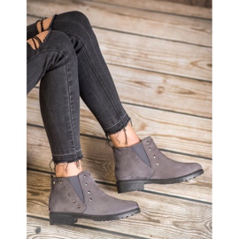 SHELOVET Stövlar med dubbar grå 1