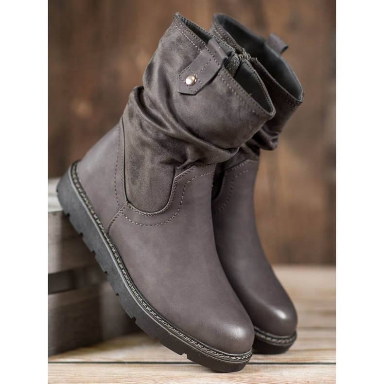 Ideal Shoes Arbetare på plattformen grå 2