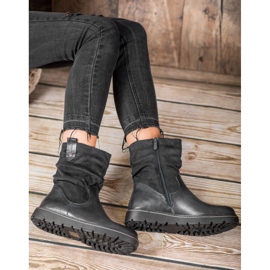 Ideal Shoes Arbetare på plattformen svart 2