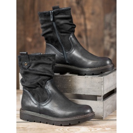 Ideal Shoes Arbetare på plattformen svart 1