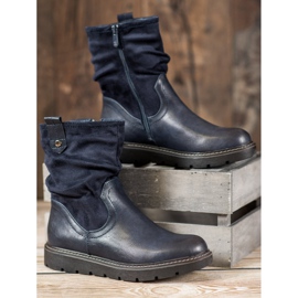 Ideal Shoes Arbetare på plattformen blå 2