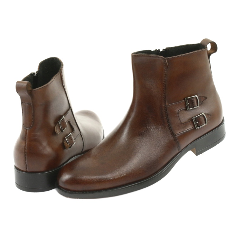 Moskała Ankelstövlar i mosaikläder brun 4