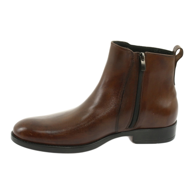 Moskała Ankelstövlar i mosaikläder brun 2