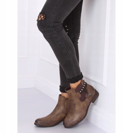 Bruna Chelsea stövlar för kvinnor 846 Khaki 2