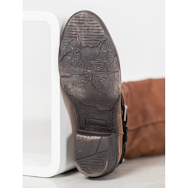 SHELOVET Bruna stövlar med prydnader 1