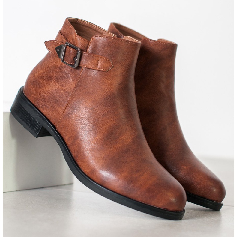 Small Swan Klassiska låga stövlar brun 1